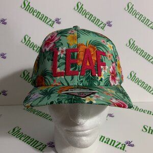 Pukka Hat The Leaf Silverleaf Golf Snapback Cap Tropical Floral Green Big Fit